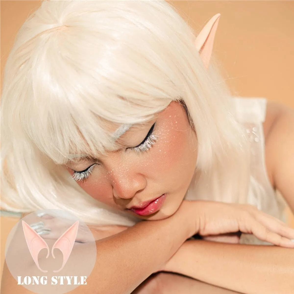 15 Elf Ear pairs - Latex Fairy Pixie Elf Ears for Cosplay, Halloween, Christmas, Anime Party Dress-Up Costume, Masquerade Bulk Accessories