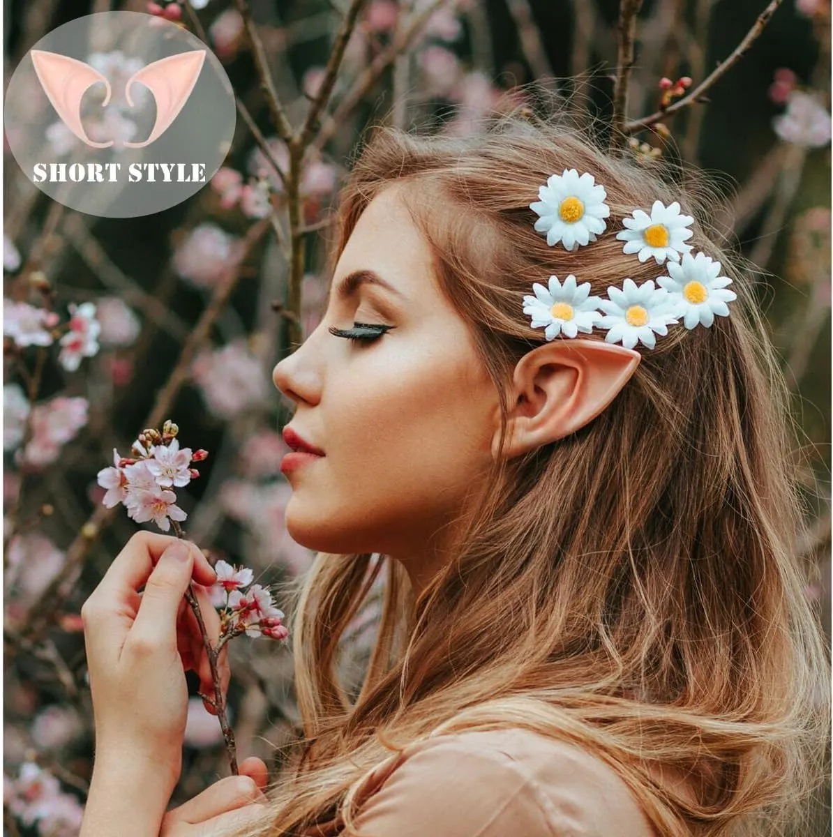 15 Elf Ear pairs - Latex Fairy Pixie Elf Ears for Cosplay, Halloween, Christmas, Anime Party Dress-Up Costume, Masquerade Bulk Accessories