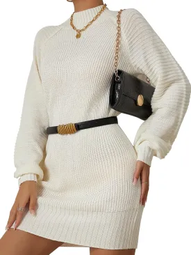 2023 Women's Chunky Cable Knit Sweater Dress - Fall & Christmas Tunic