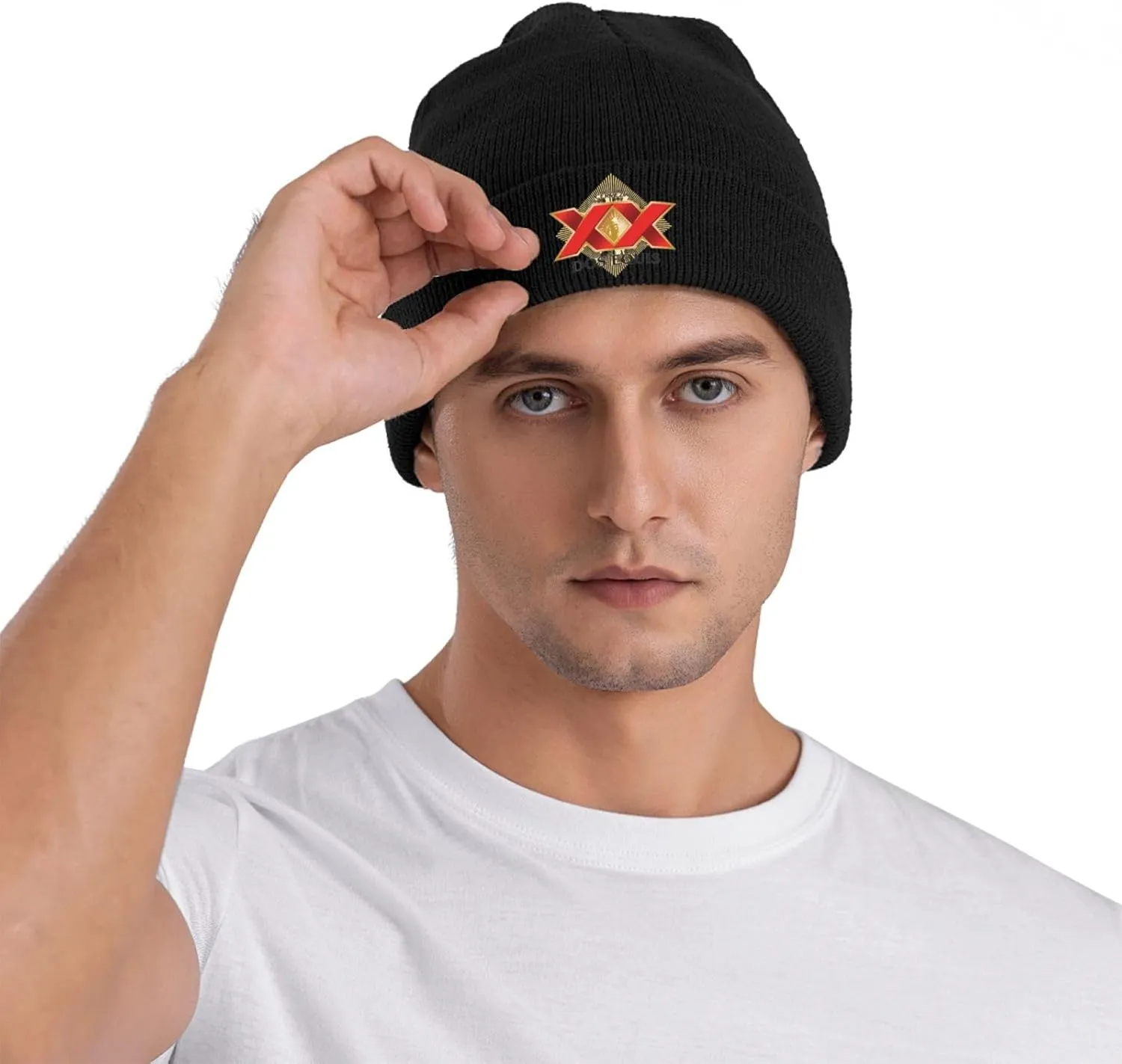 Cerveza Xx Dos Equis Logo Classic Warm Winter Knit Cap Fleece Lined Beanie Hat