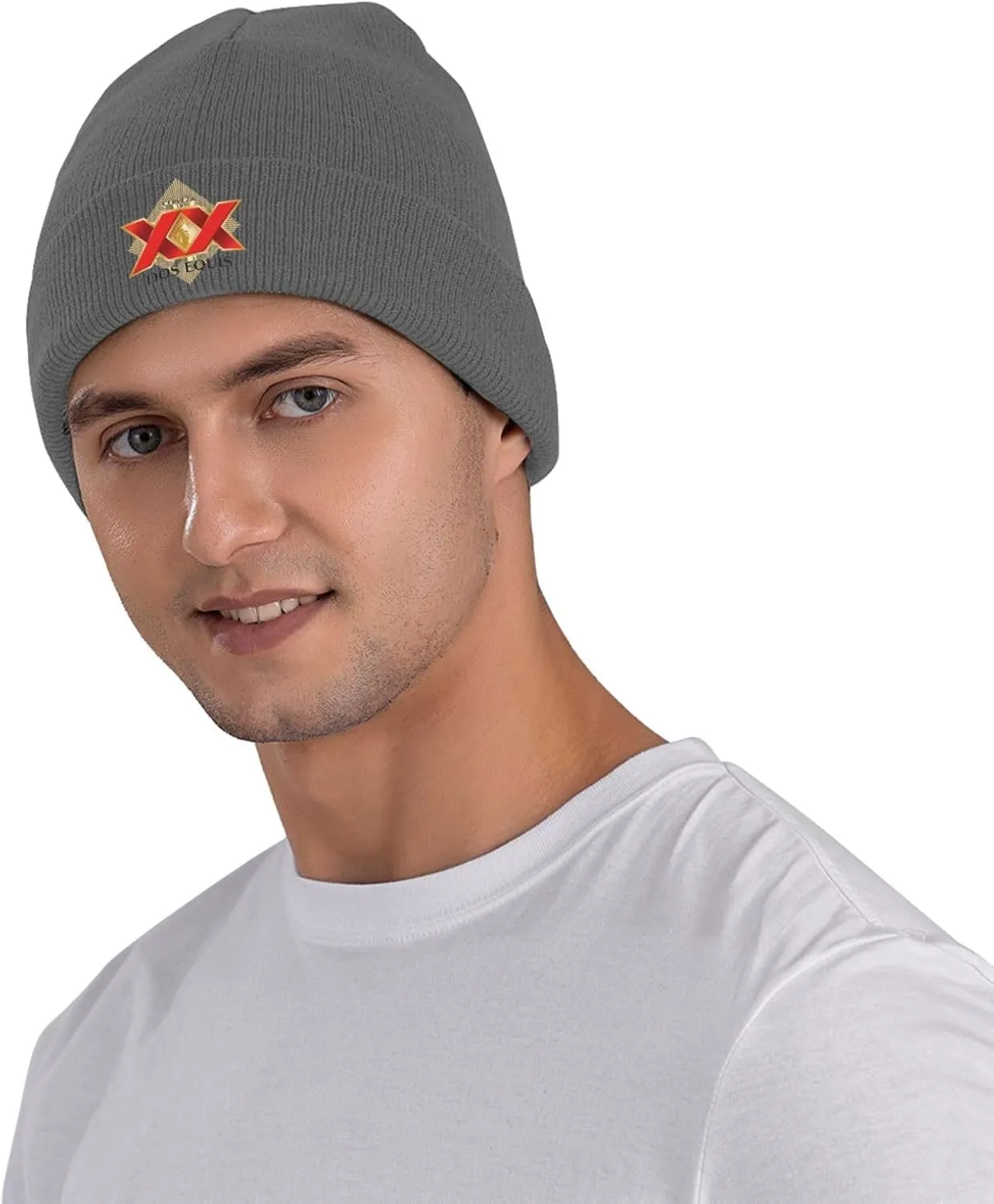 Cerveza Xx Dos Equis Logo Classic Warm Winter Knit Cap Fleece Lined Beanie Hat