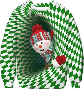 Colorful House Unisex's Ugly Christmas Jumper Sweater Printed Pullover,3D Funny Digital Print Sweatshirt Suit for Men Woman