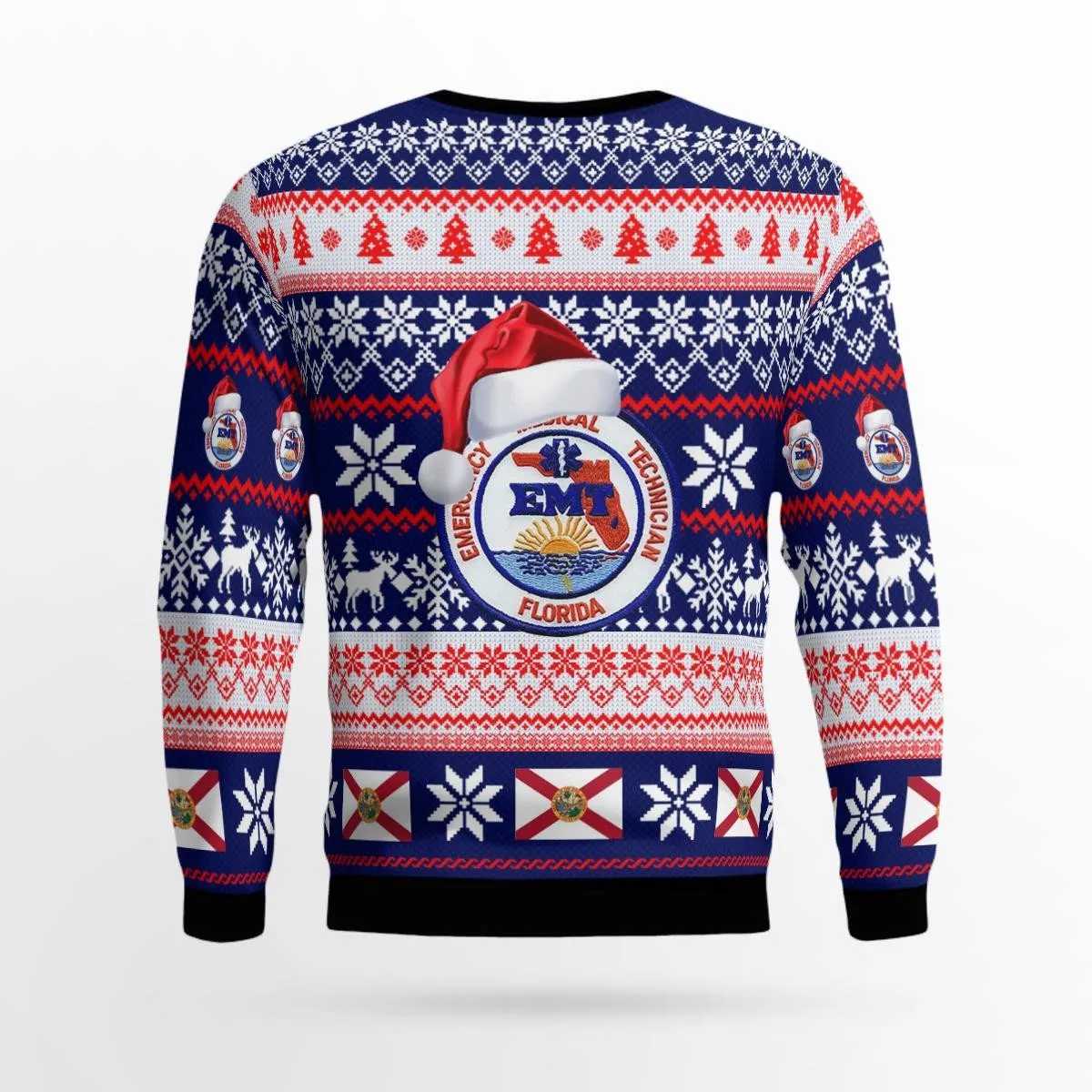 Florida Emt Christmas Ugly Christmas Sweater 3D, Work Shirt, Job shirt