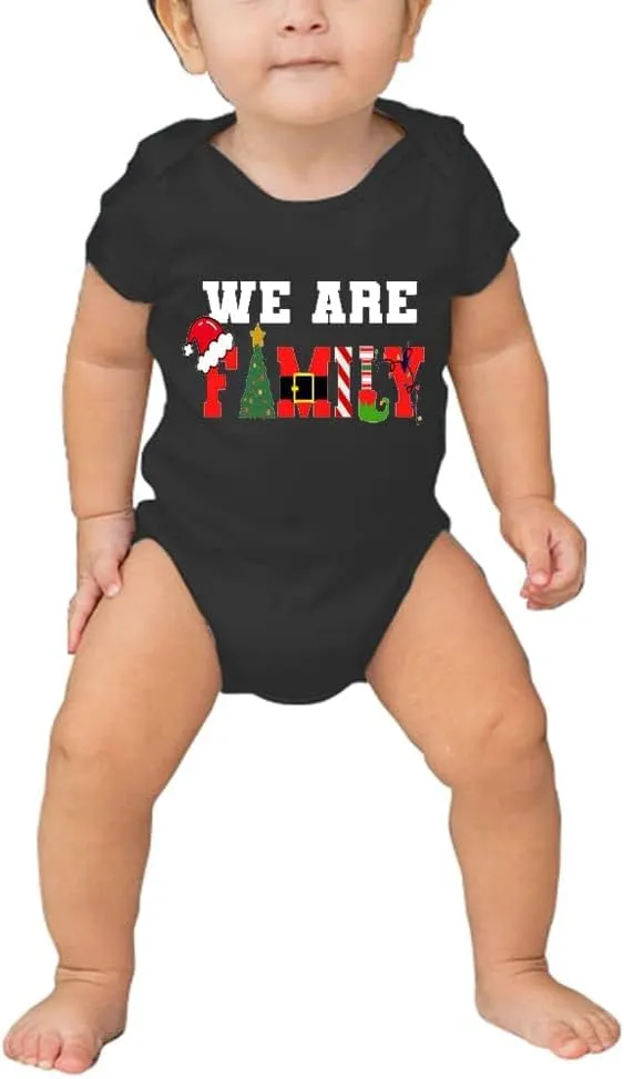 Merry and Bright Shirt Christmas T-Shirts for Family Couple Outfit Tee Christmas Top Parent-Child Short Sleeves