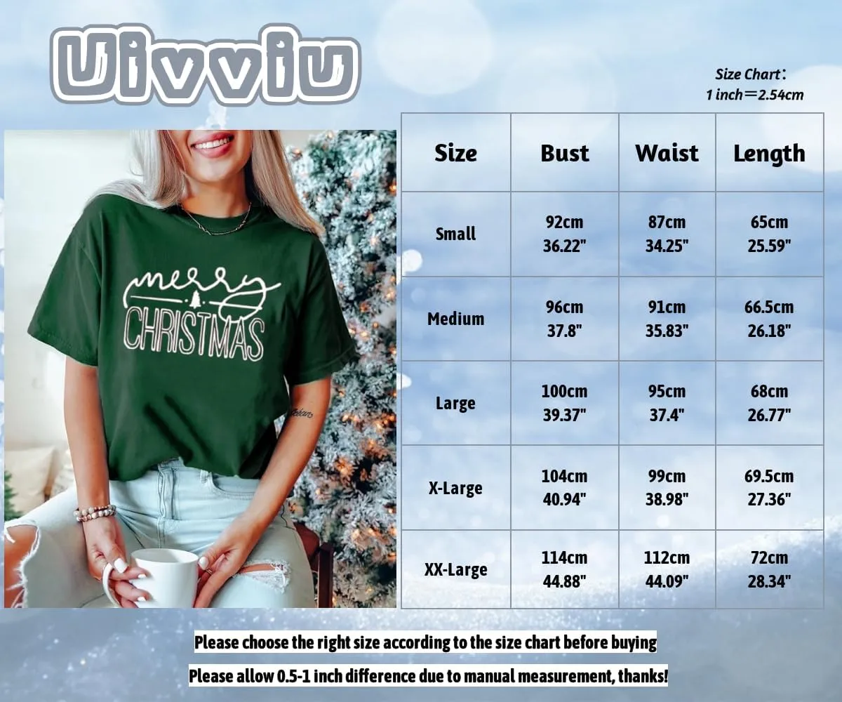 Merry Christmas Shirts for Women Funny Christmas Tree Graphic Print Holiday T Shirts