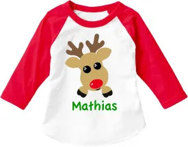 MiMa | Apparel Family Matching Christmas shirt, Personalised Family TShirt Reindeer Christmas Matching Sweatshirts, Ugly Christmas Sweater (6T, BOY-Reindeer)