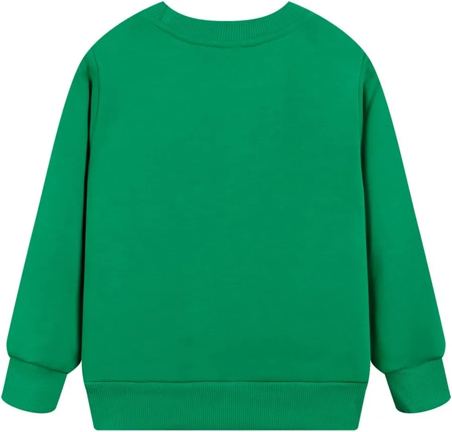 RETSUGO Toddler Boy Christmas Outfit Baby Boy Girl Winter Warm Holiday Fleece Pullover Xmas Crewneck Sweater 1-7 Years