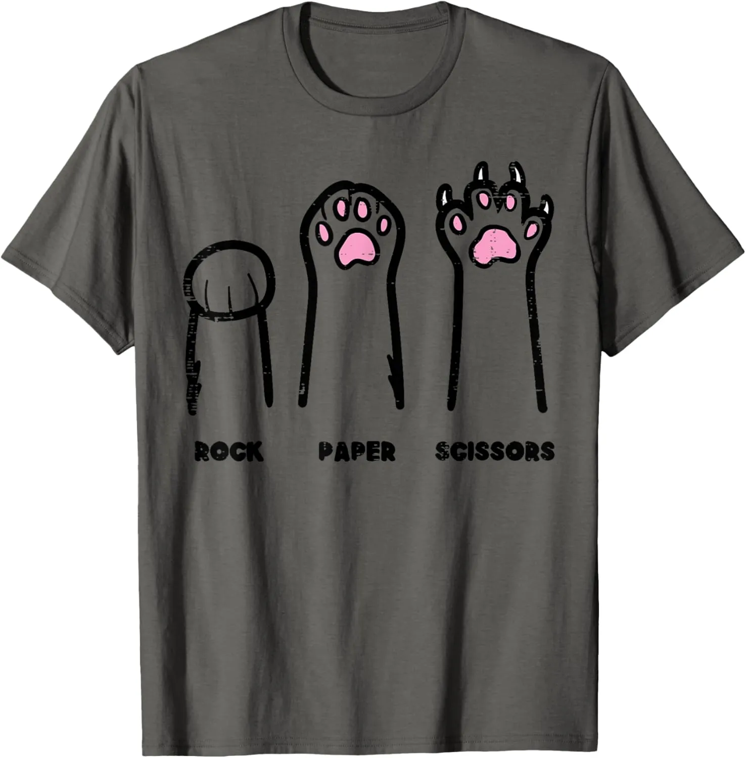 Rock Paper Scissors Cat Paws Funny Boys Girls Kids Toddler T-Shirt