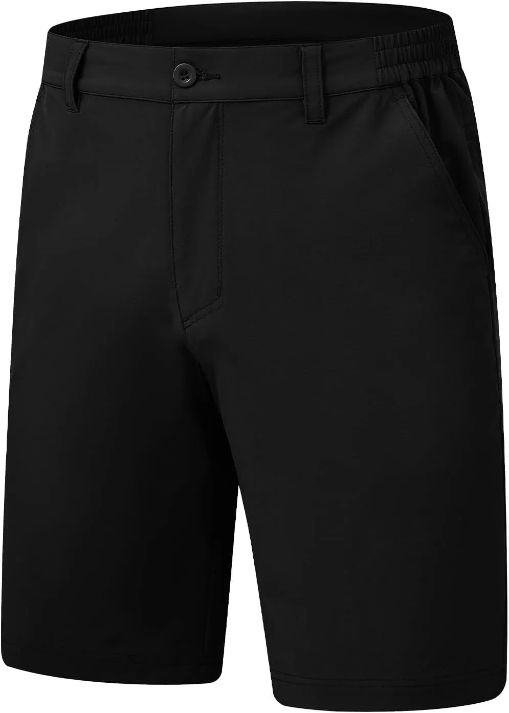 TBMPOY Men's Shorts Golf 9" Casual Elastic Waist Quick Dry Flat Front Travel Shorts with 5 Pockets