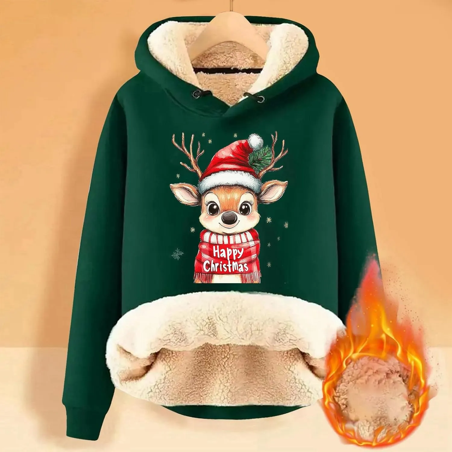 Ugly Christmas Sweatshirts for Women Y2k Pullover Tops Oversized Sweatshirt Loose Fit Drawstring Cute Preppy Hoodie