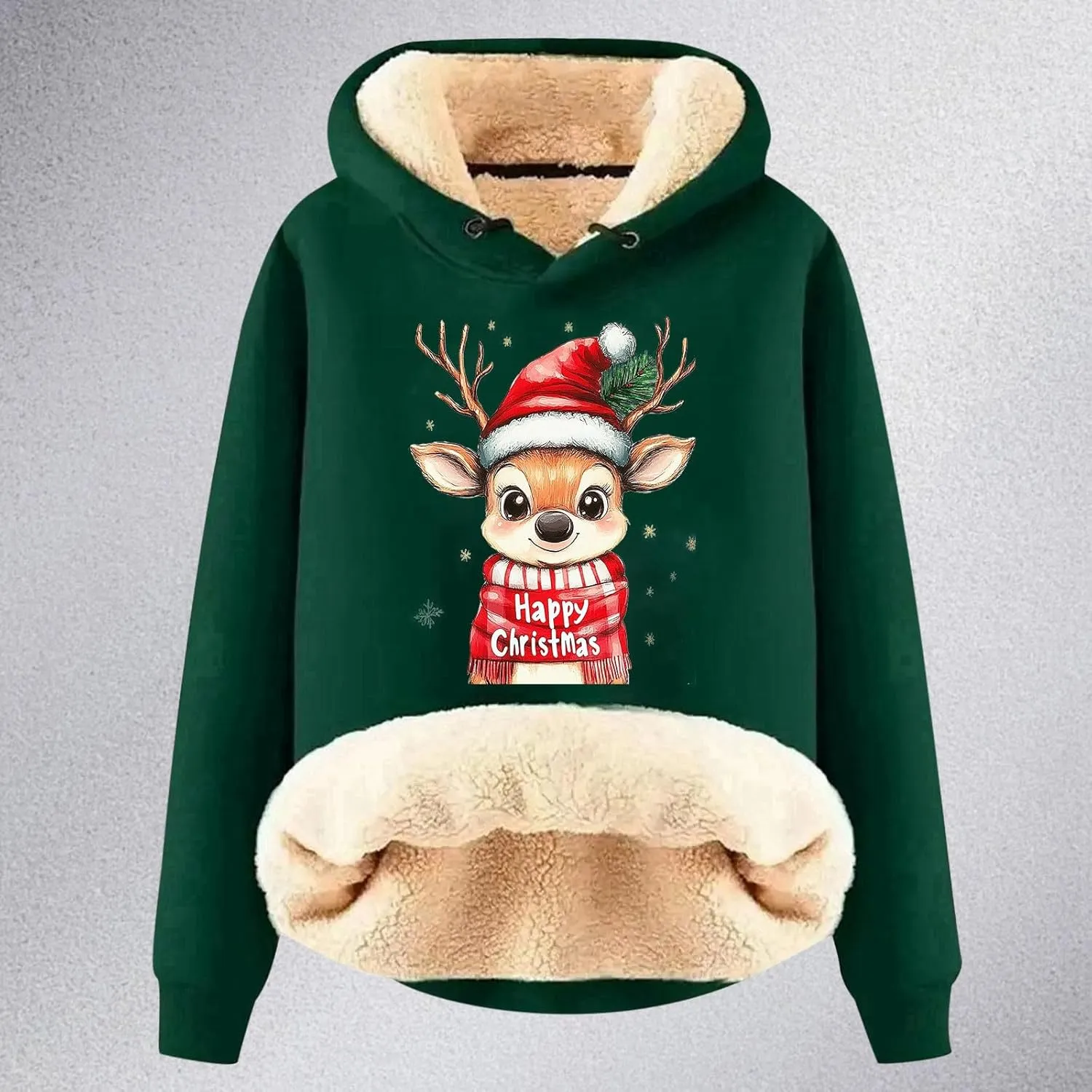Ugly Christmas Sweatshirts for Women Y2k Pullover Tops Oversized Sweatshirt Loose Fit Drawstring Cute Preppy Hoodie