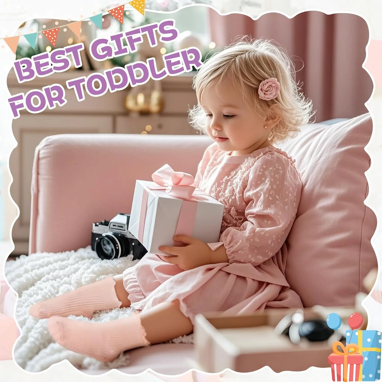 Velice Baby Girls Ruffle Socks Infant Toddler Girls Frilly Dress Cute Crew Socks 6 Pairs