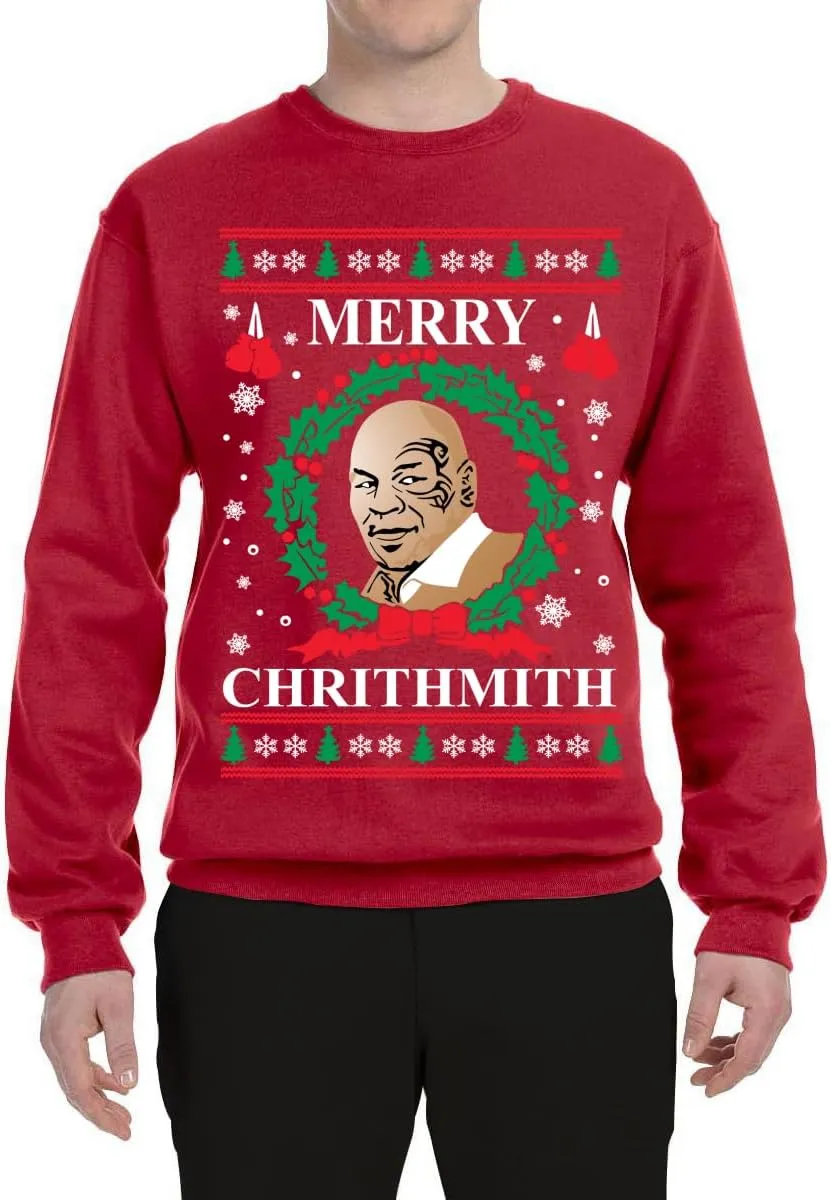 Wild Bobby Merry Chrithmith Ugly Christmas Sweater Unisex Crewneck Graphic Sweatshirt