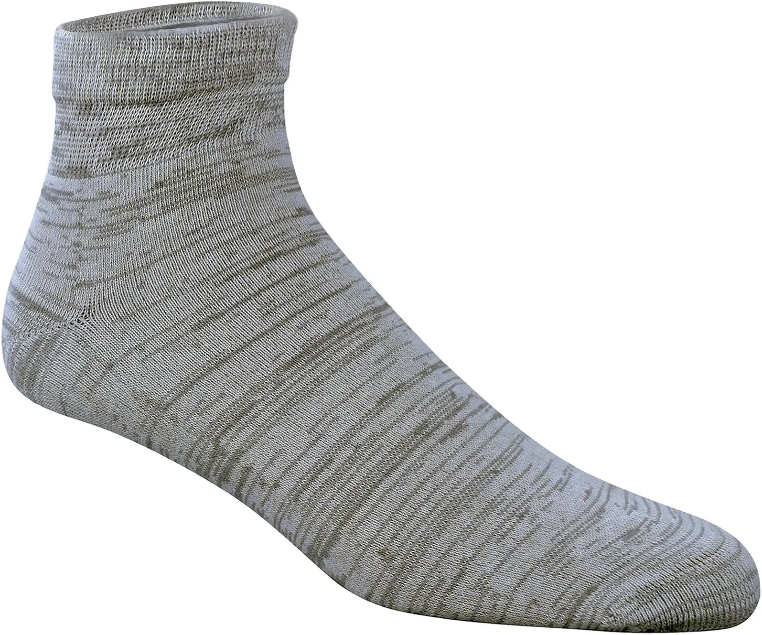 Yomandamor Mens Coolmax Ankle Wide Stretched Diabetic Socks with Seamless Toe,5 Pairs
